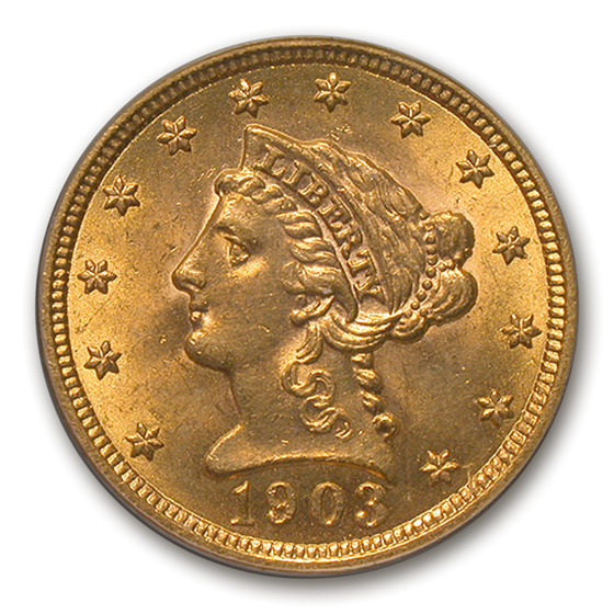 1903 $2.50 Liberty Gold Quarter Eagle MS-63 PCGS 1903 $2.50 Liberty Gold Quarter Eagle MS-63 PCGS